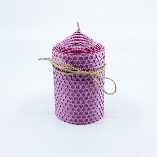Bougie Ruche en cire d’abeille — Lavande
