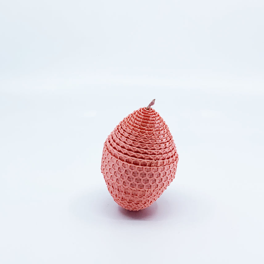 Bougie œuf H9 — Corail — Trio Maison Plus Douce