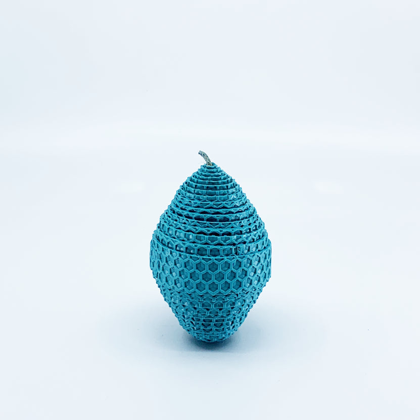 Bougie œuf H9 — Bleu — Trio Maison Plus Douce
