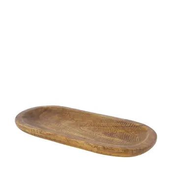 Dijk Natural Collections — plateau ovale bois 38 × 18 × 3 cm, photo fournisseur